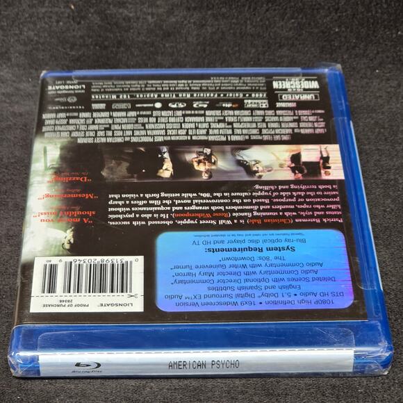 American Psycho Uncut Version Blu-Ray Disc Beyond High Definition New Movie - Picture 2 of 4